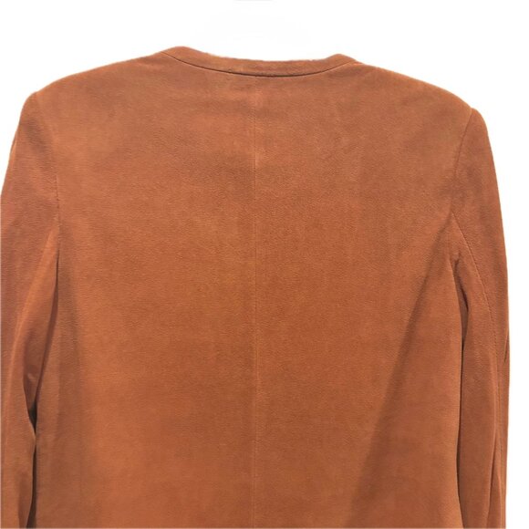 Elie Tahari Suede Military Jacket Amber Color Women's Size S NEW - Picture 6 of 12